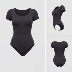 Scoop Neck Short Sleeve Shaping Bodysuit