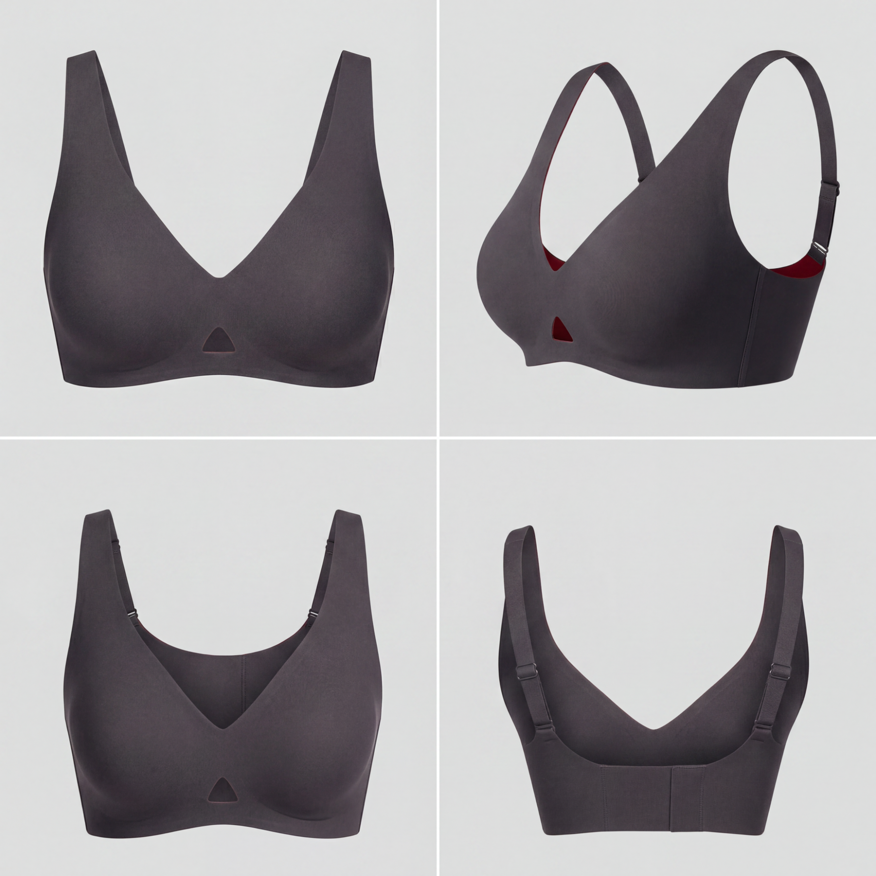 Cut-Out Wireless Support Bra