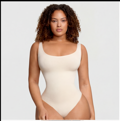 Scoop Neck Thong Bodysuit