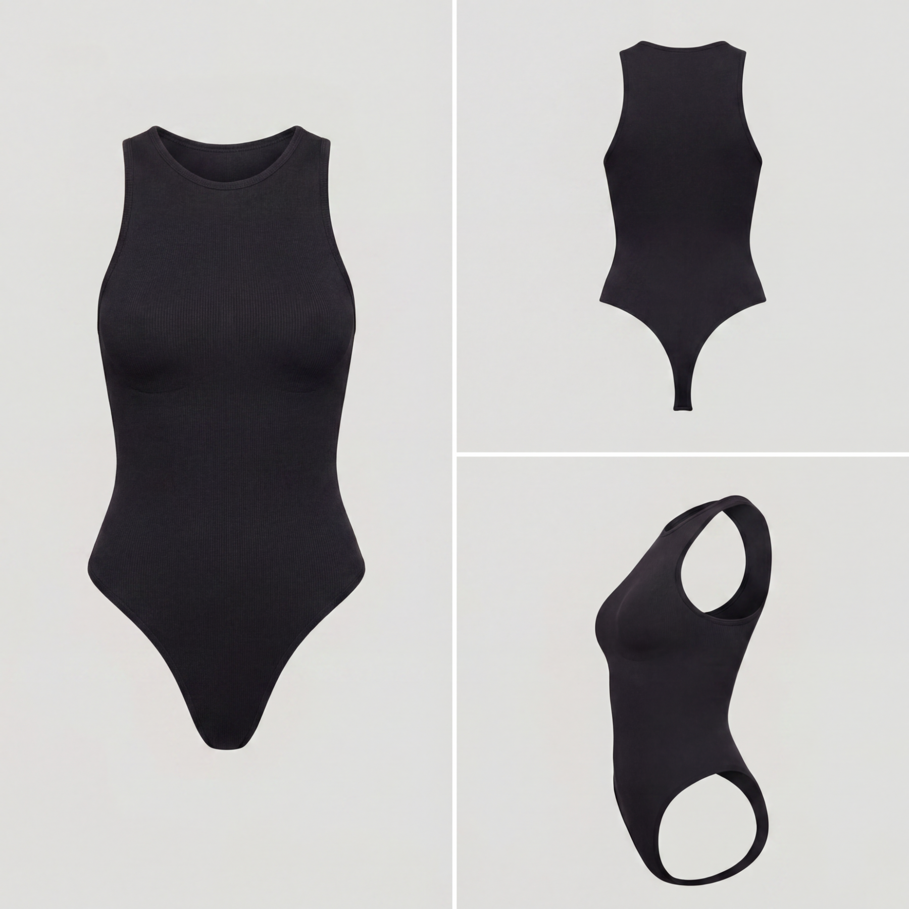 Crew Neck Thong Bodysuit