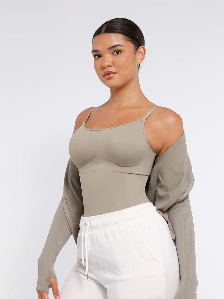 Straight Neck Shaping Brief Bodysuit