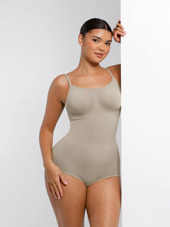 Straight Neck Shaping Brief Bodysuit