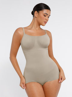 Straight Neck Shaping Brief Bodysuit